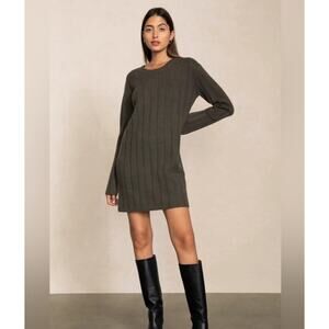 Naked Cashmere Olive Liv Long Sleeve Sweater Dress NWT